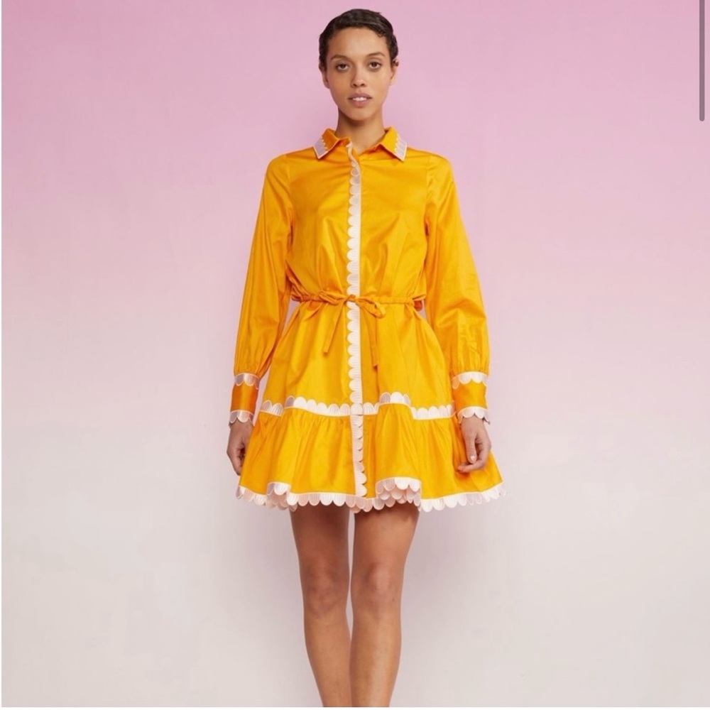 Cynthia Rowley Cecily Scallop Shirt Dress (Medium) No Tags. - Picture 3 of 10